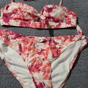 Vibrant Tie-Dye Bikini Set,Time Tru,Size L
